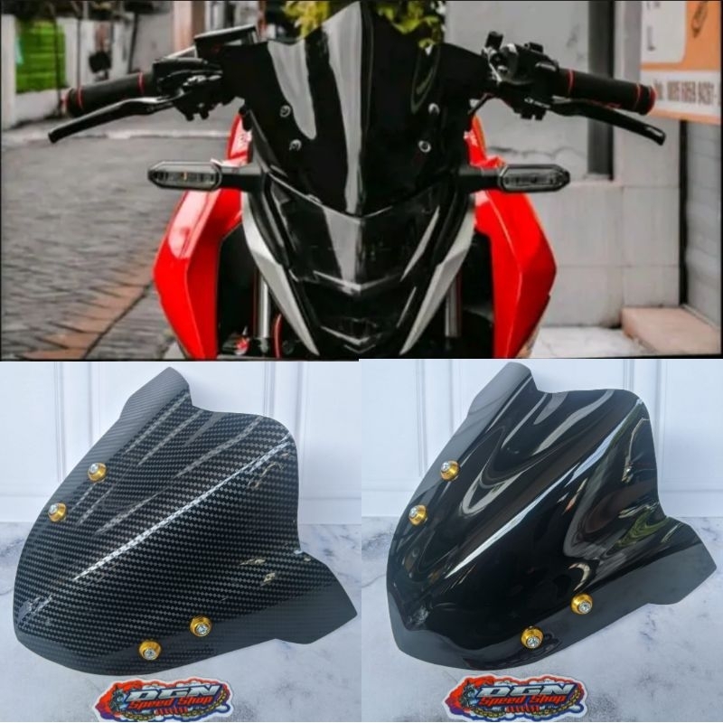 VISOR CB 150R SE MODEL TERBARU WINDSHIELD CB 150R NEW/OLD PLUS BAUT VARIASI