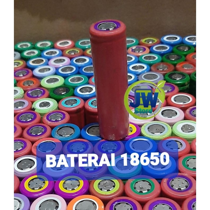 Baterai 18650 copotan cek volt 3-4 volt