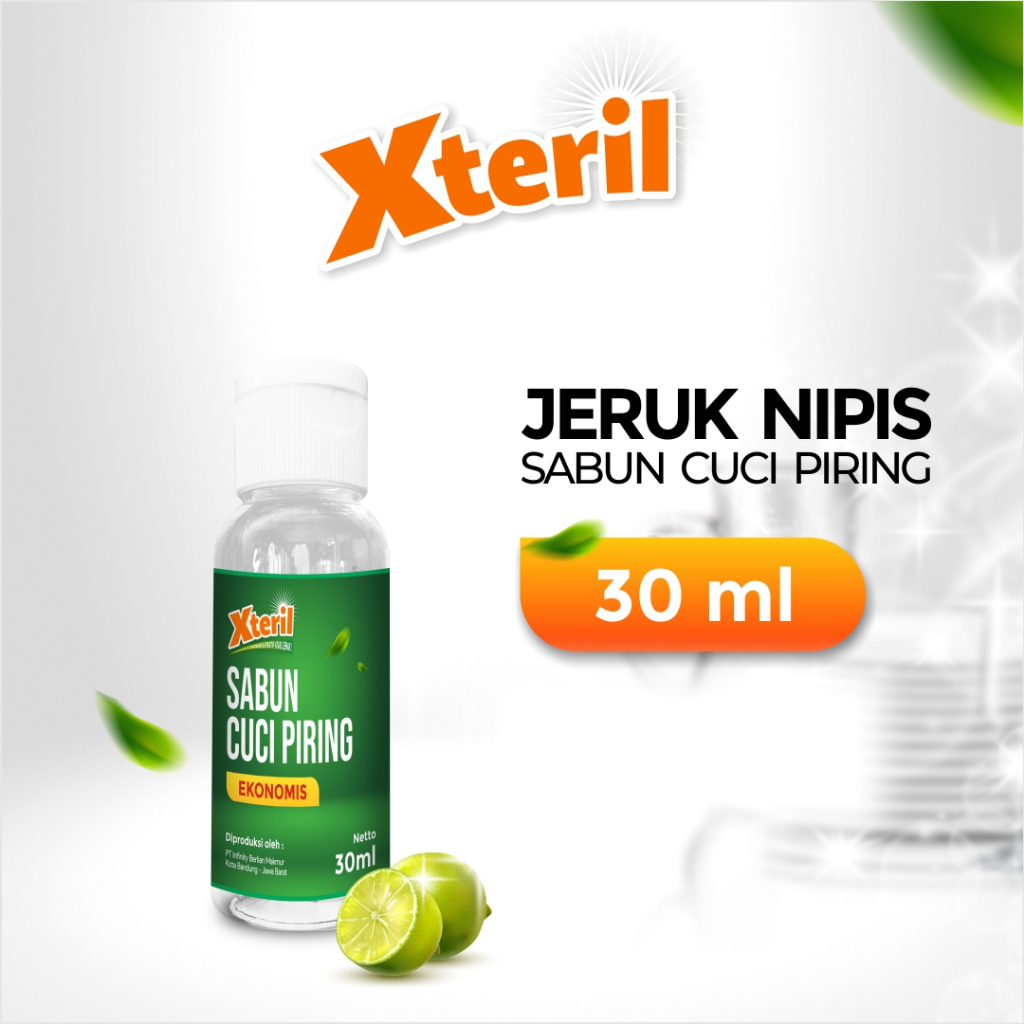 XTERIL Sabun Cuci Piring 30 Ml Kemasan Botol Flip