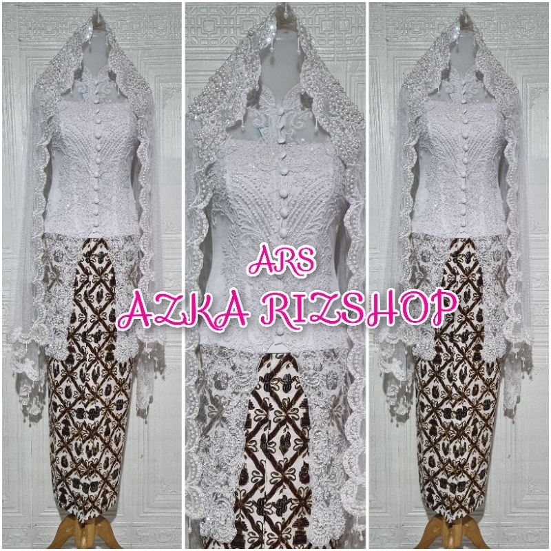 set kebaya akad nikah kebaya pesta putih kebaya tunik modern
