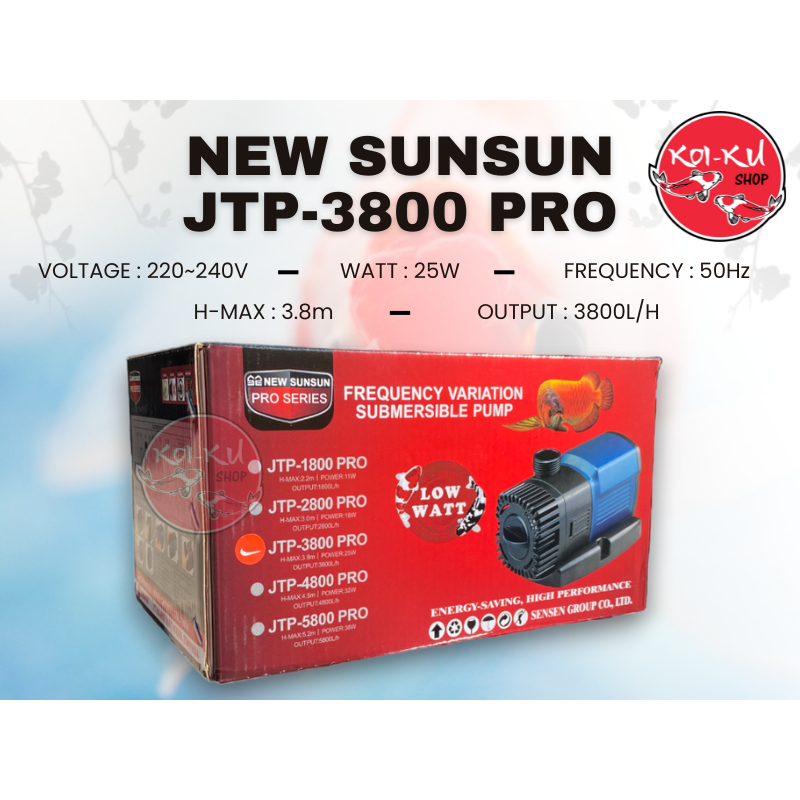 New Sunsun Pro JTP-3800*JTP-4800*JTP-5000*JTP-5800*JTP-6000 Pompa Celup Ikan Rendah Daya