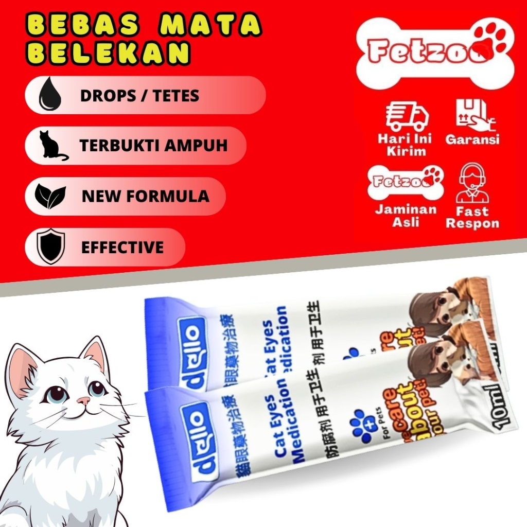 Dello Drops Obat Tetes Kutu Kucing Obat Telinga Kucing Obat Tungau FETZOO