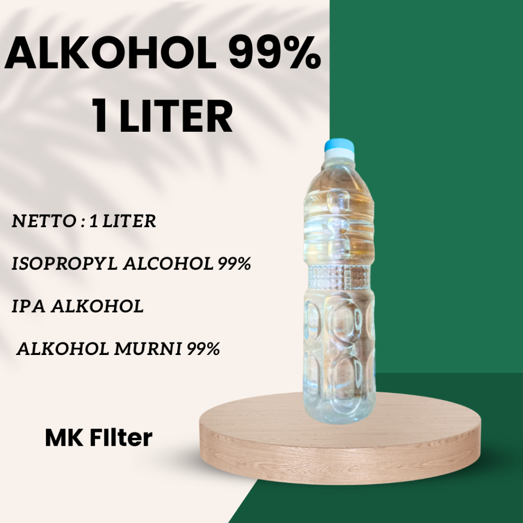 Isopropyl Alcohol 99% / IPA 1 Liter / Alkohol Murni 99%