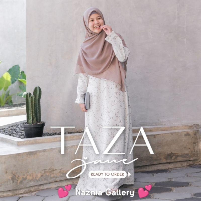 New Abaya Taza Jane HIJAB ALILA | Outfit Gamis Abaya Crinckle Ironless | Daily Abaya Motif Busui Wud