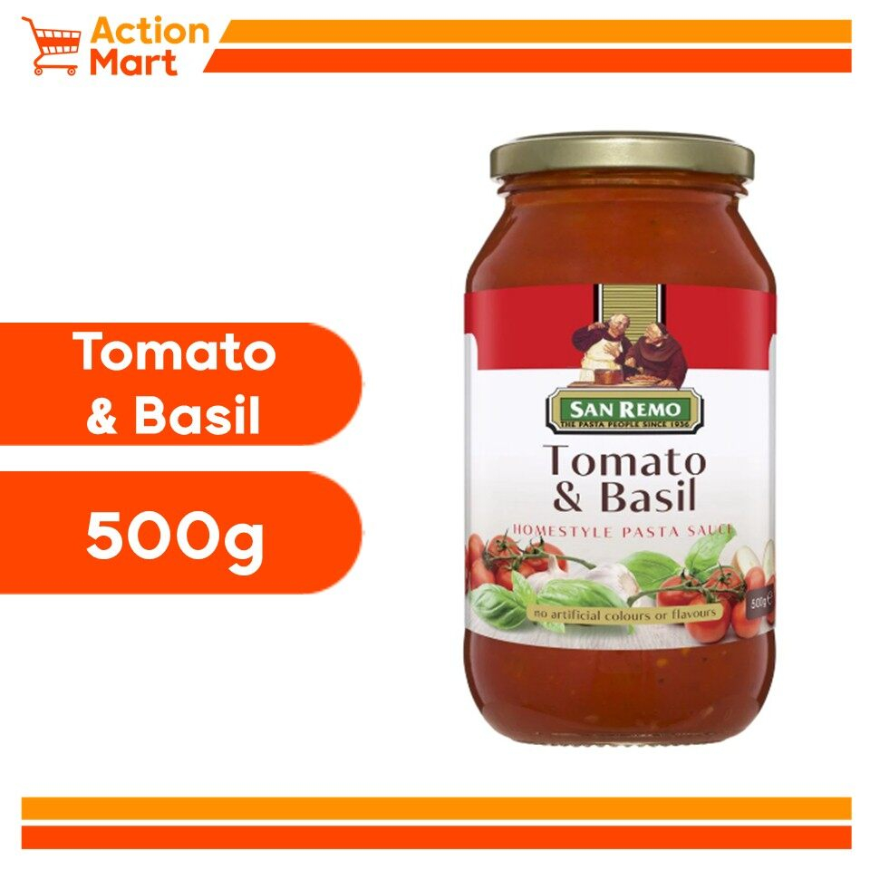 

SANREMO TOMATO & BASIL SAUS PASTA 500GR DALAM JAR BOTOL BELING