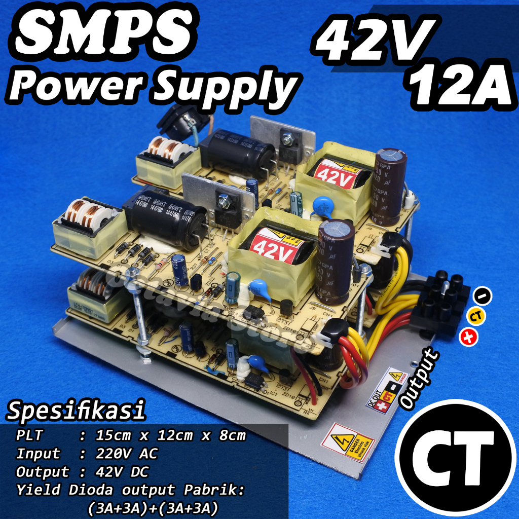 Adaptor SMPS power supply 42V 12A CT