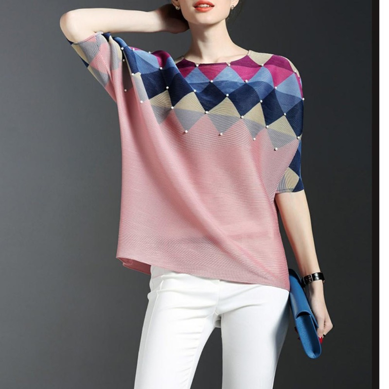 Rachel Blouse Pleated Blouse pleats blouse plikset Blouse bangkok