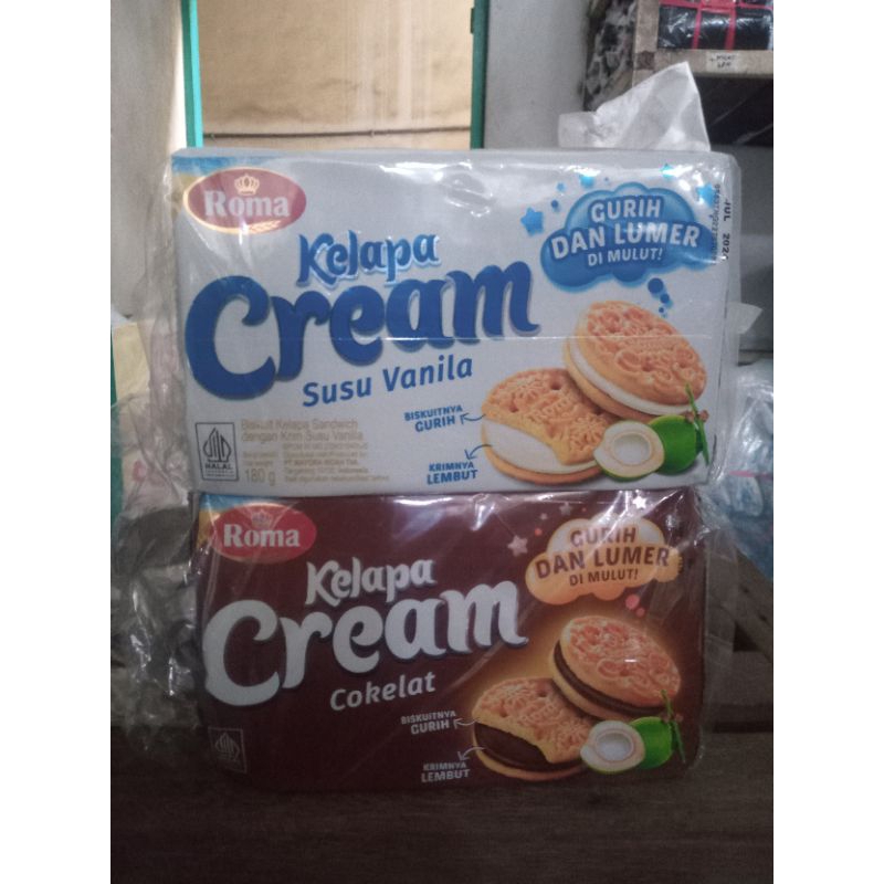 

Roma kelapa cream 189gr kartonan