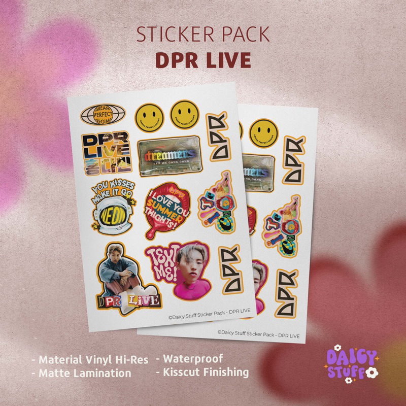 Sticker Pack DPR LIVE / Dabin Kiss Cut | Sticker KHH KRNB - DREAM PERFECT REGIME