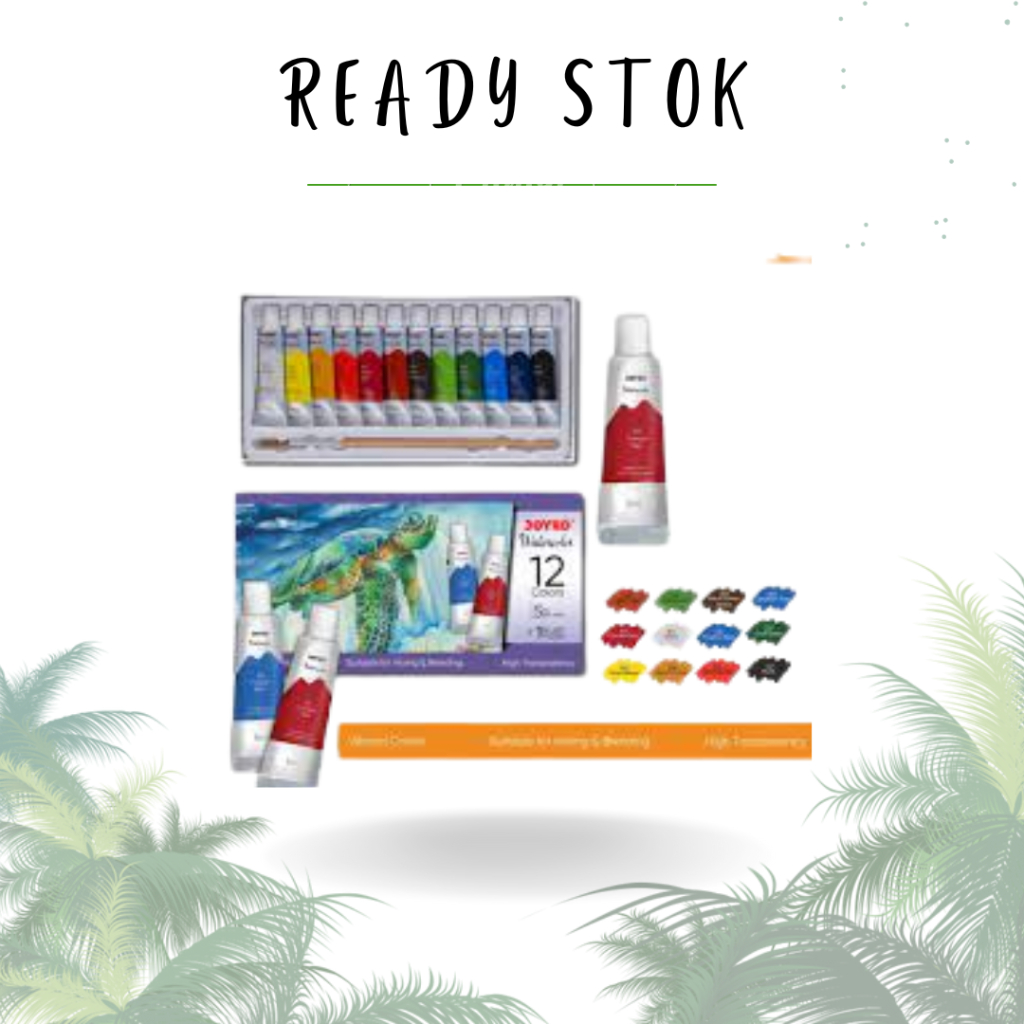 

WATERCOLOR 12 COLORS / WATERCOLOR JOYKO WC-4-12 JOYKO / CAT LUKIS / CAT AIR / CAT POSTER (SET)