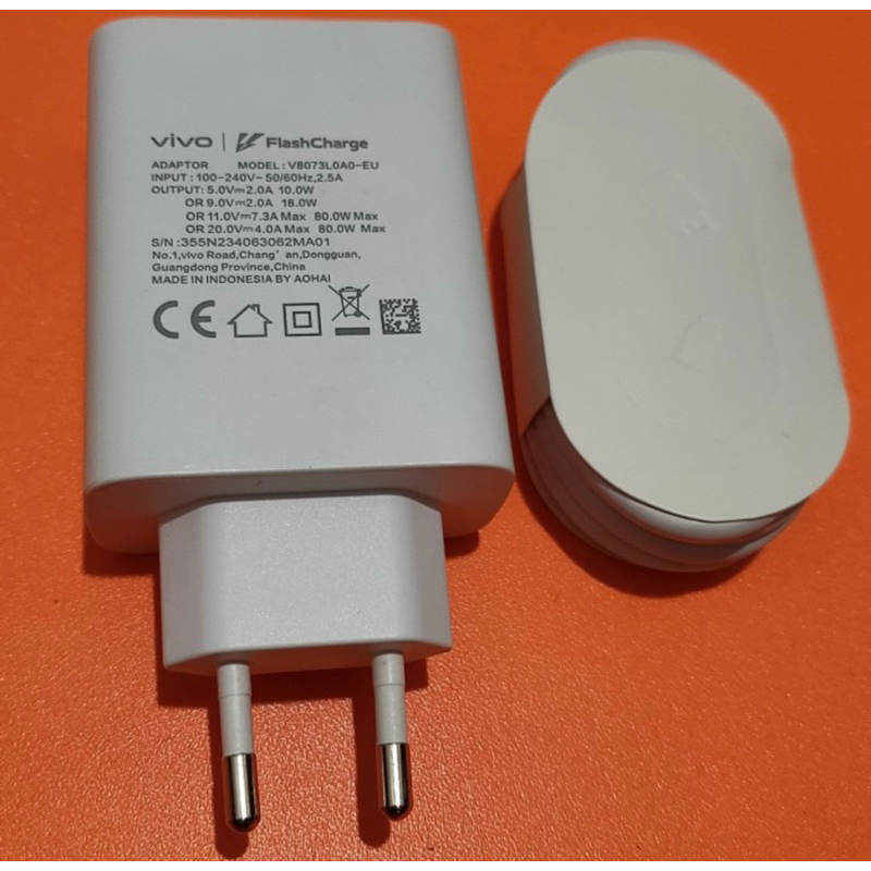 Charger VIVO X80 PRO FlashCharge 80 Watt Original 100%  Copotan