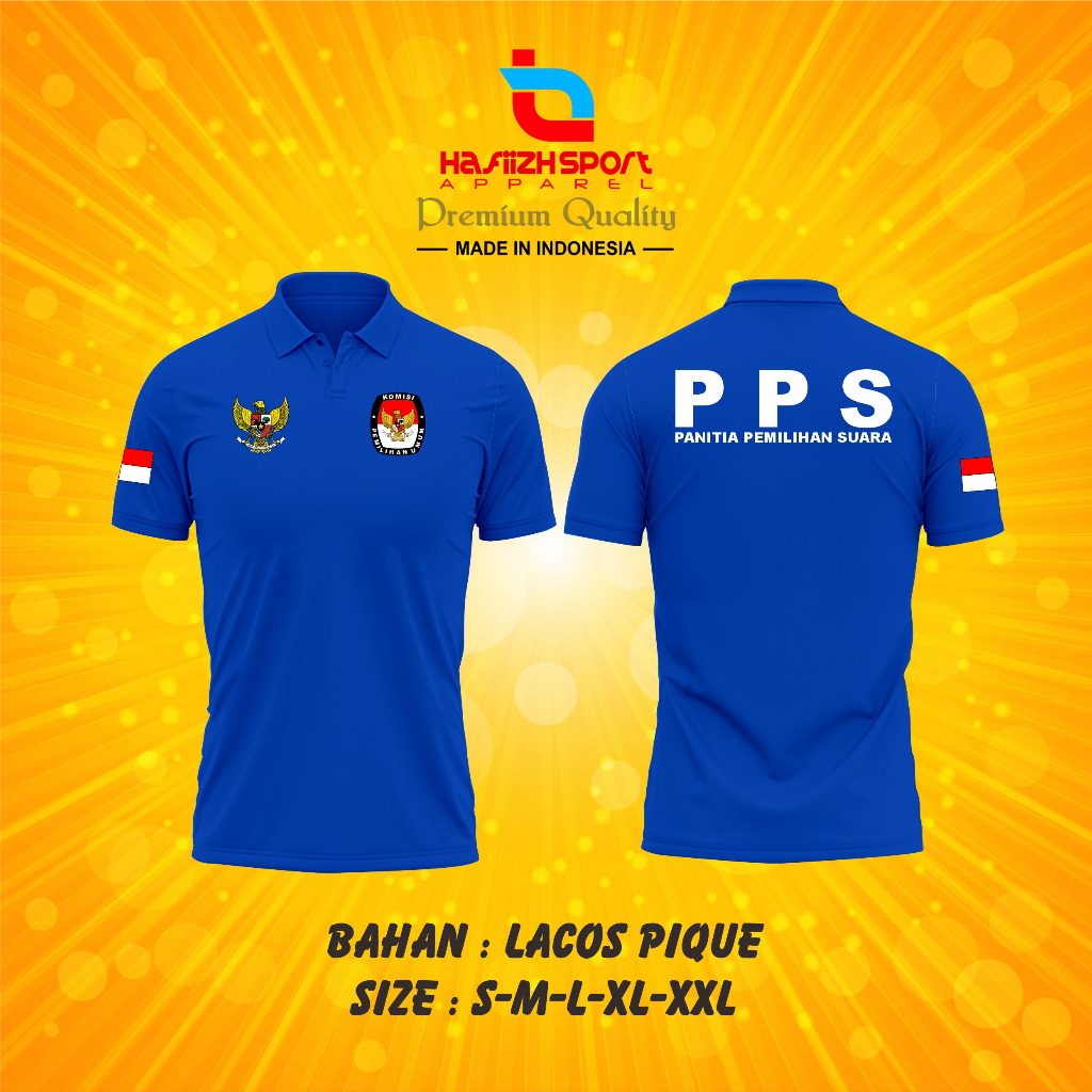KAOS POLO PPS PANITIA PEMILIHAN SUARA LOGO PPS DAN GARUDA / POLO KERAH PPS / KAOS PPS / KAOS PREMIUM