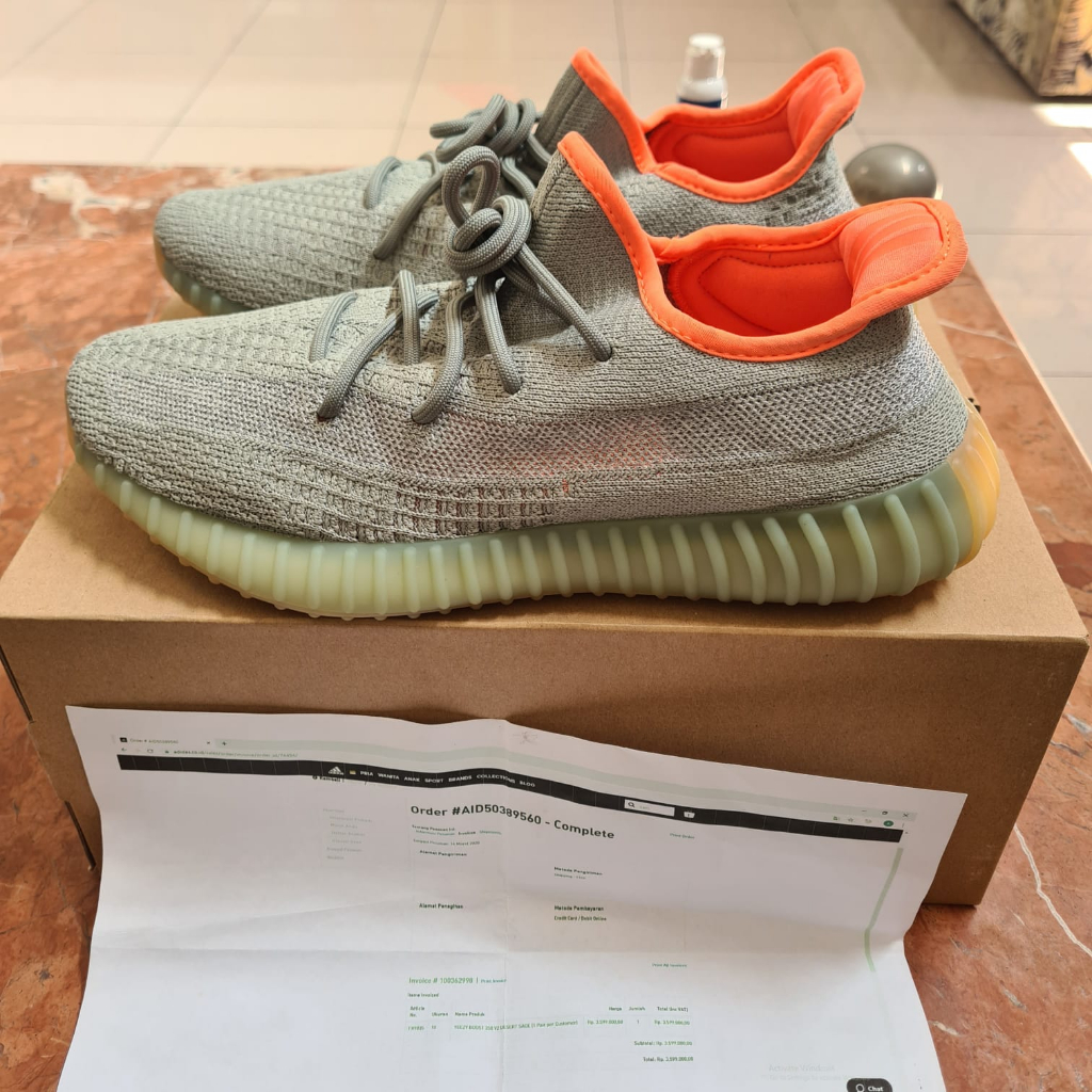 SEPATU ADIDAS YEEZY 350 DESERT SAGE - sepatu / shoes