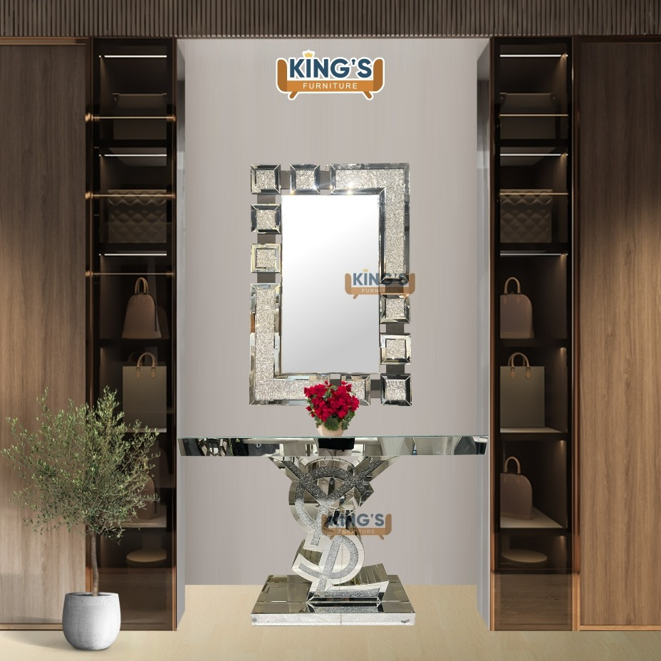 CERMIN PRASMANAN SET IMPORT - MIRROR - CONSOLE TABLE - CERMIN IMPOR - HIASAN DINDING - KACA HIAS - D