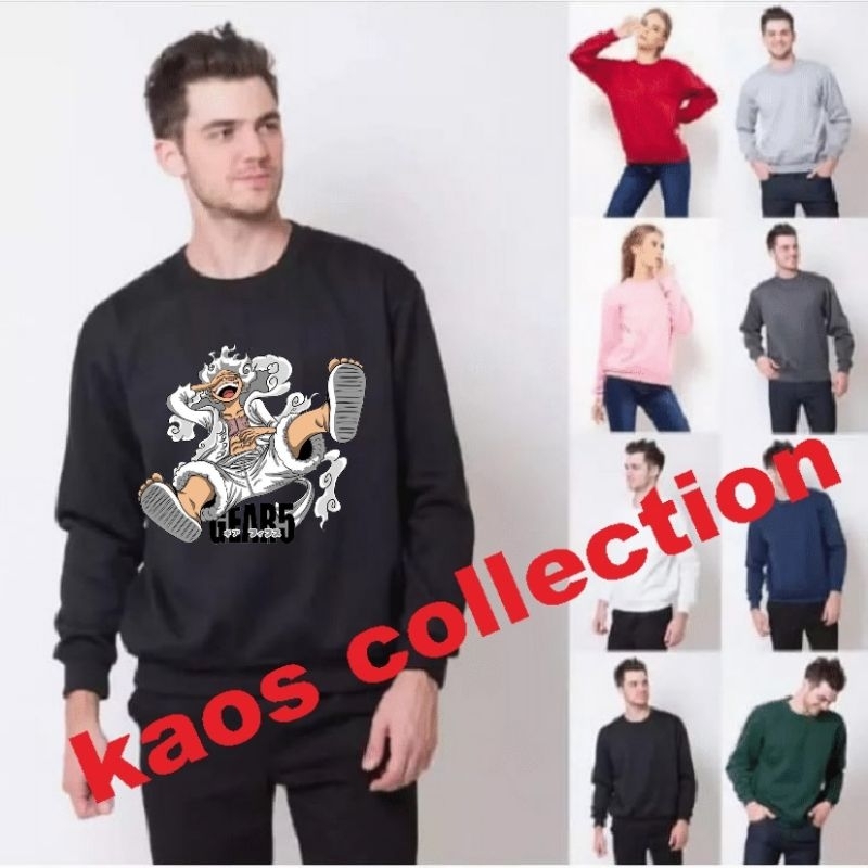 Sweater cewek cowok lufi putih 5 loncat