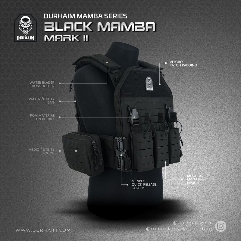 BODYVEST DURHAIM BLACK MAMBA MK2/ROMPI DURHAIM ORIGINAL