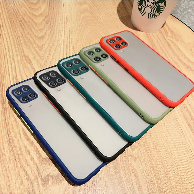 Case Samsung A12 / A22 4G / A22 5G / A32 4G / A32 5G Hardcase Matte Back Cover Frosted Color Camera Protect Softcase Samsung Galaxy A12 A32 A22 4G A32 5G