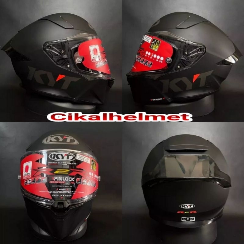 HELM KYT R2R SOLID BLACK MATT | KYT R2R BLACK DOFT KYT NEW ORIGINAL