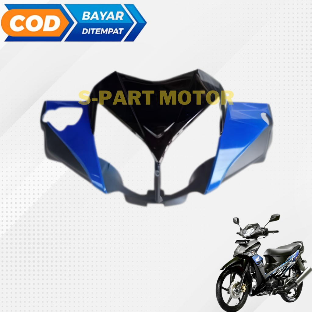 batok kepala lampu depan motor honda supra x 125 batman tahun 2008 2009 2010 2011 warna biru