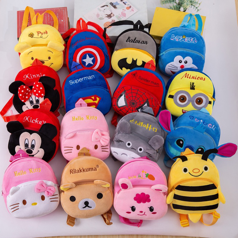 [READY STOCK] Tas Ransel Anak Karakter Tas Punggung Backpack Anak Sekolah TK / SD Mini Motif Cartoon