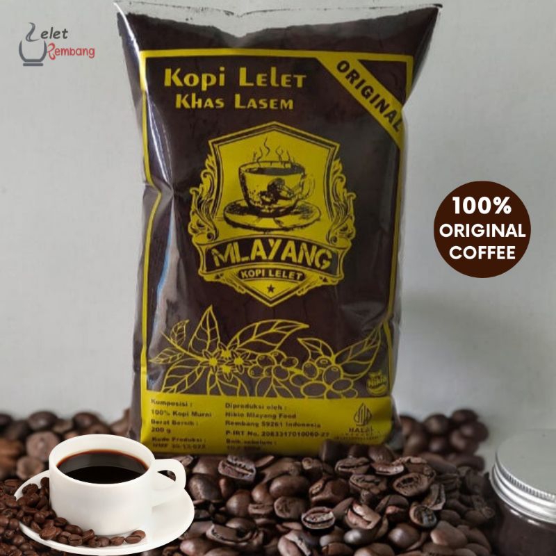 

KOPI LELET MLAYANG 200 gr / Kopi lelet Lasem Rembang Robusta Coffee