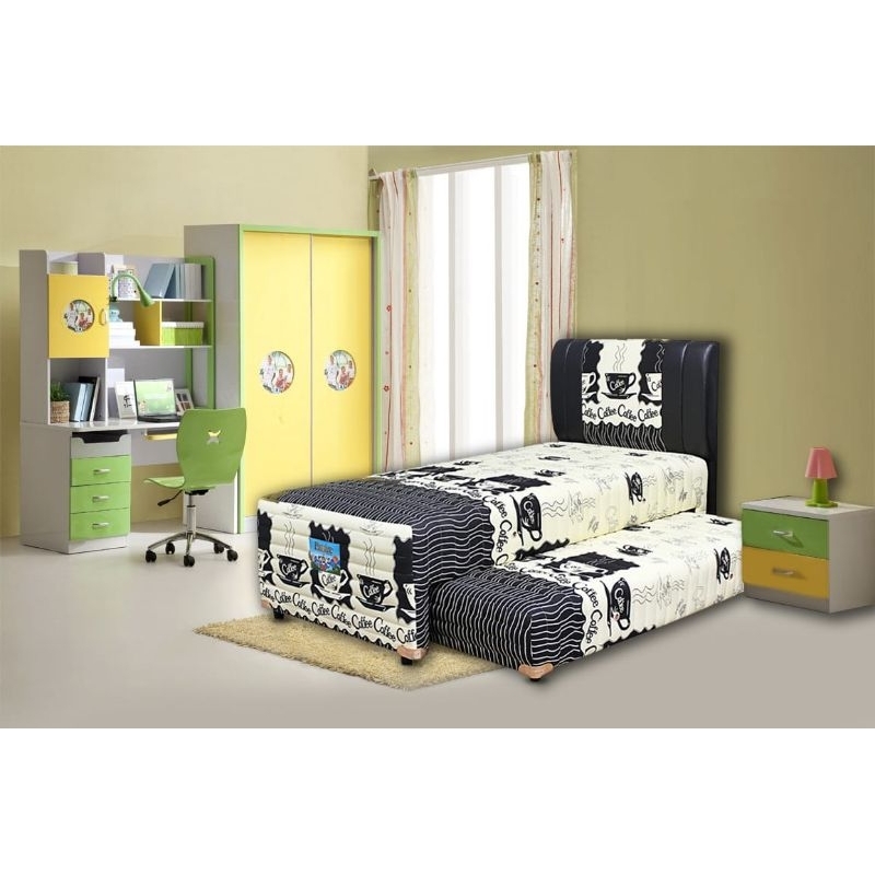 Bed Dorong Empire Coffee Kids Springbed 2 in 1