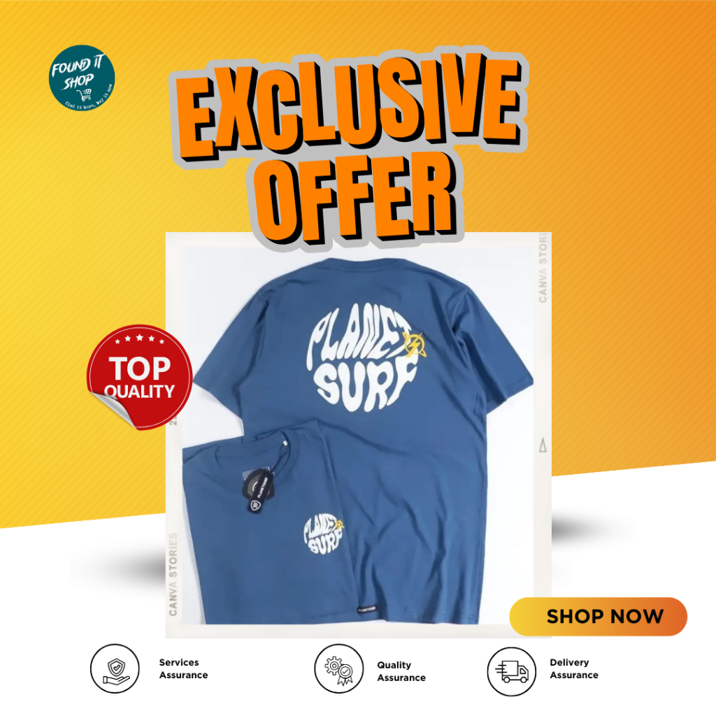 T-Shirt/Kaos Planet Surf/Day Cut /Original branded