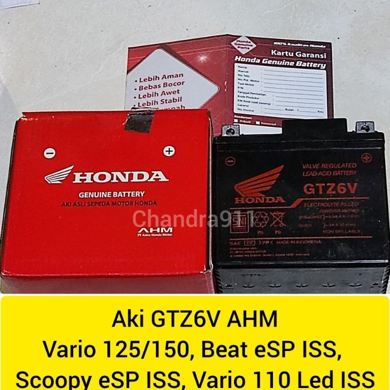 AKI ACCU GTZ6V VARIO 125 KZR HONDA ORIGINAL