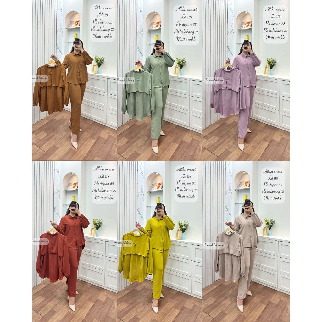 Pakaian Wanita One Set Allika OOTD Hijab - Daily Outfit Simple
