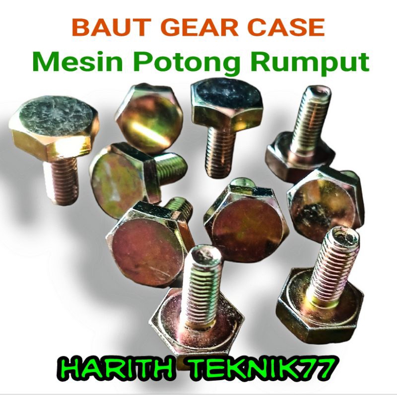 Baut pisau bolt gear case kiri mesin potong rumput 2 tak 318-328 drat kiri