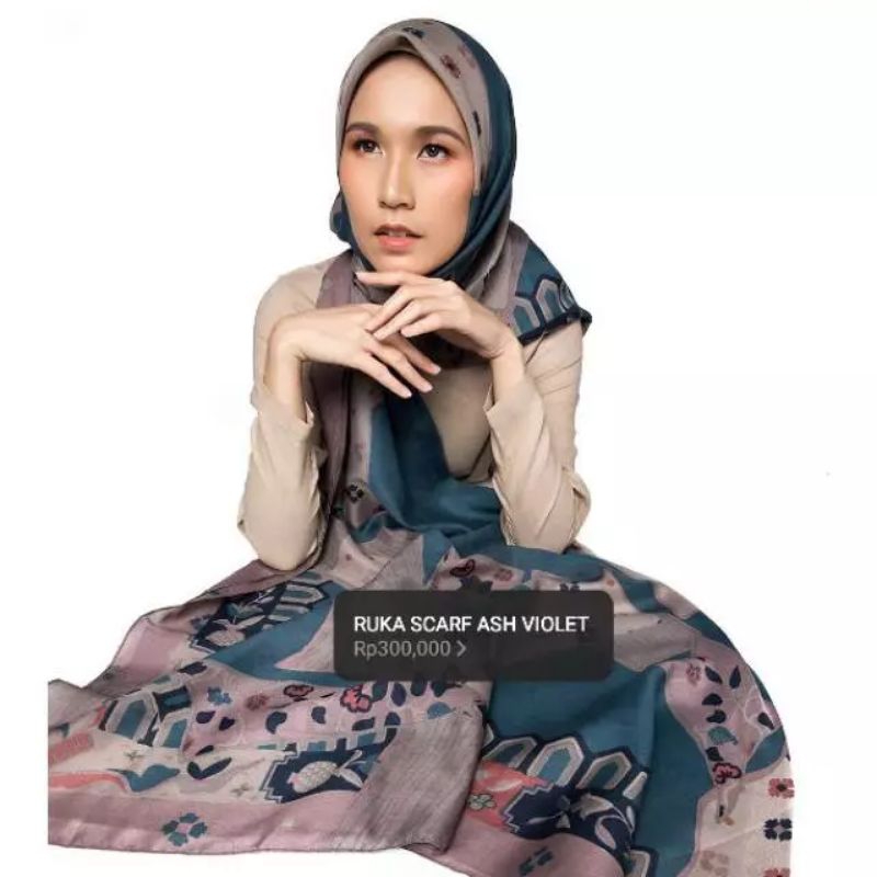 [PRELOVED] RUKA SCARF KAMI IDEA ASH VIOLET