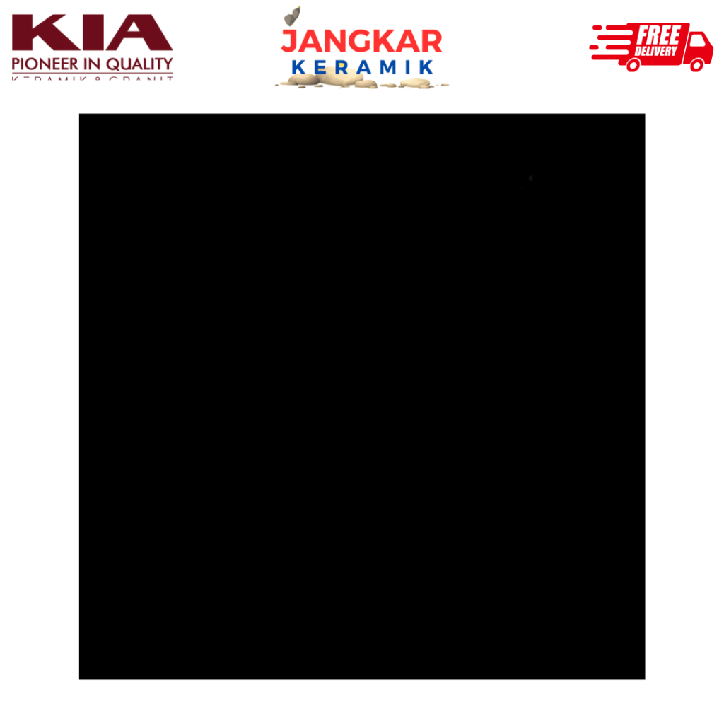 Granit Kia Super Black 60x60 Glossy | Granit Lantai | Granit Hitam Polos