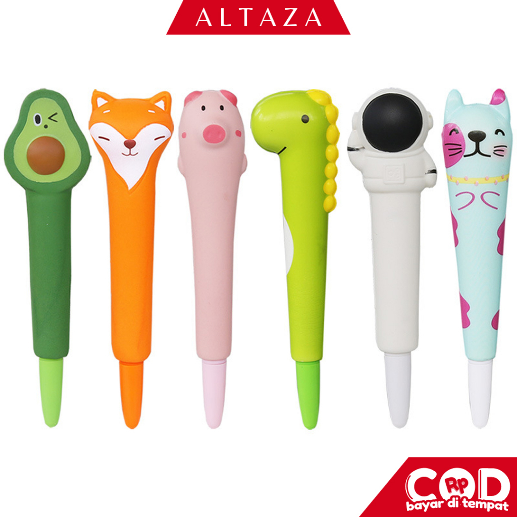 

ALTAZA COD Pulpen Gel Model Squishy Ballpoint Pen Karakter Lucu Mainan Anak Murah P16