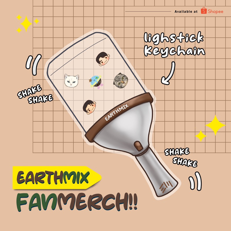 [Fanmerch] READY- Keychain Shaker EARTHMIX JOONGDUNK TAYNEW FORCEBOOK GEMINIFOURTH OFFGUN PONDPHUWIN
