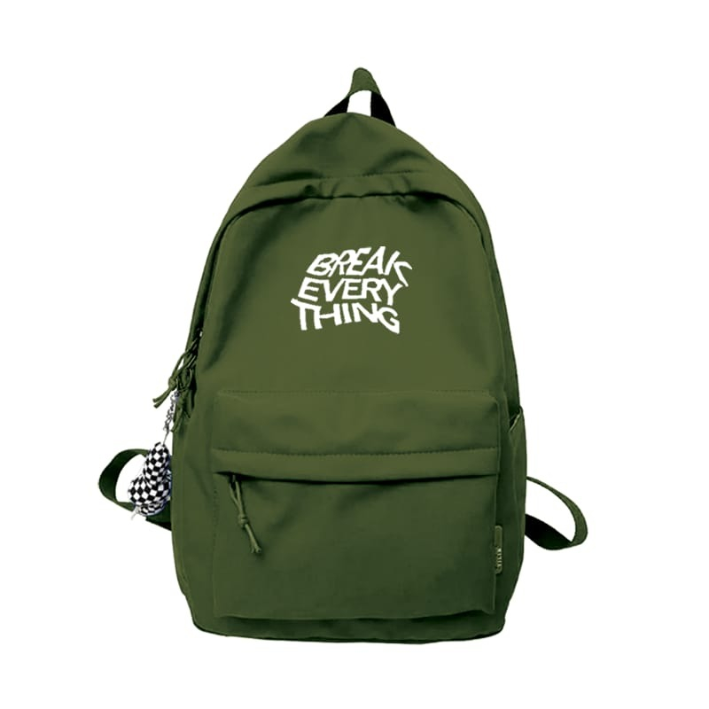 FAGETO - BREAK Tas Ransel Sekolah Break Untuk pria dan Wanita-Hijau army