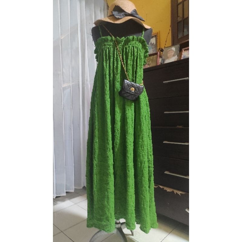 AndreLianne Dress Hijau Tali Spaghetti
