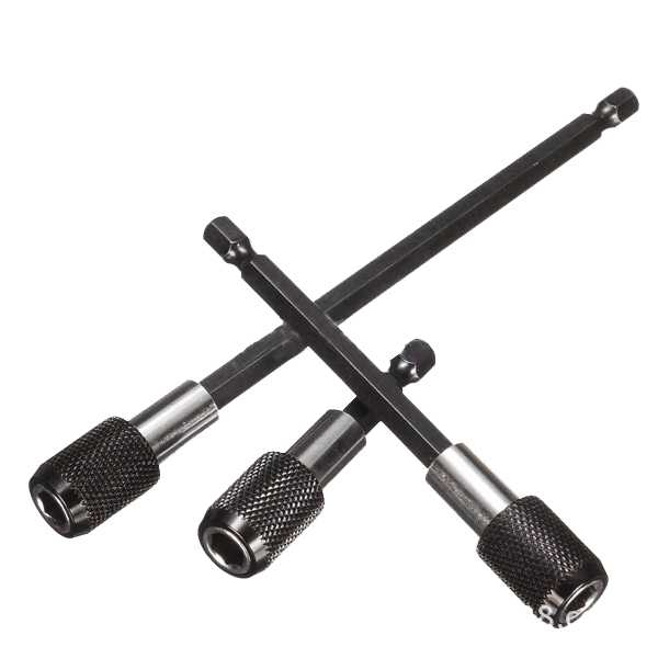 Obeng Hexagon Extension Rod Self Locking Post 3 PCS / Adaptor Pemanjang Gerinda Batang Alat Sambunga