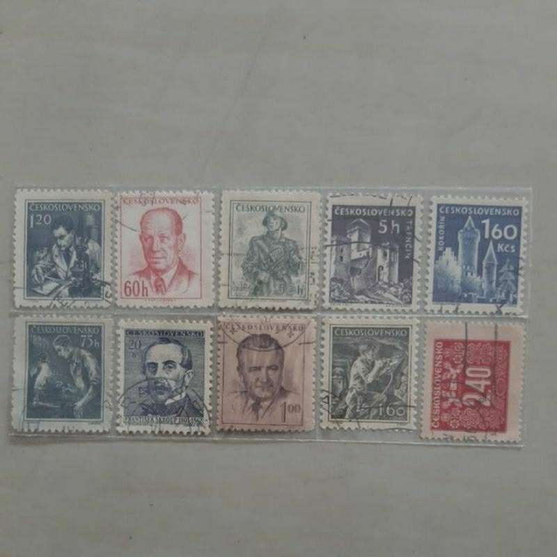 

Perangko Cekoslovakia set 10 prangko