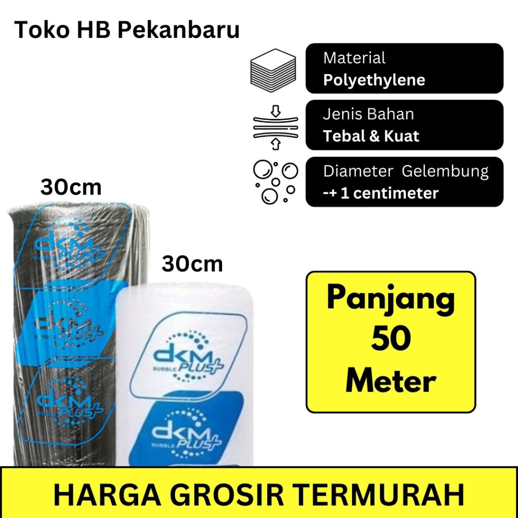 

Plastik Bubble Wrap DKM + 30cm x 50m