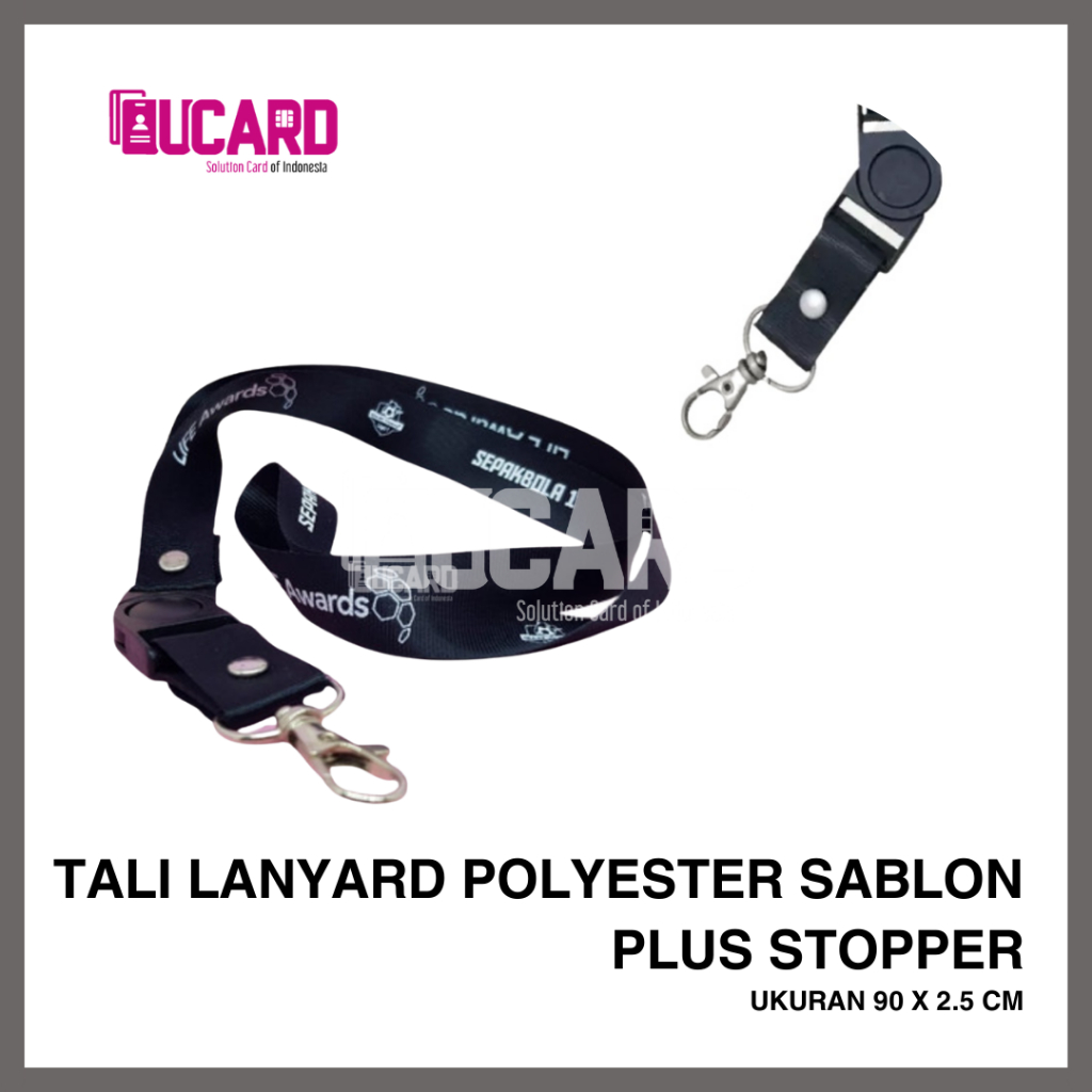 

CUSTOM TALI LANYARD PEGAWAI EVENT / TALI ID CARD SABLON 2.5CM PLUS STOPPER