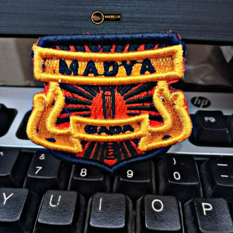 ATRIBUT SATPAM - PIN LENCANA GADA MADYA BORDIR TIMBUL