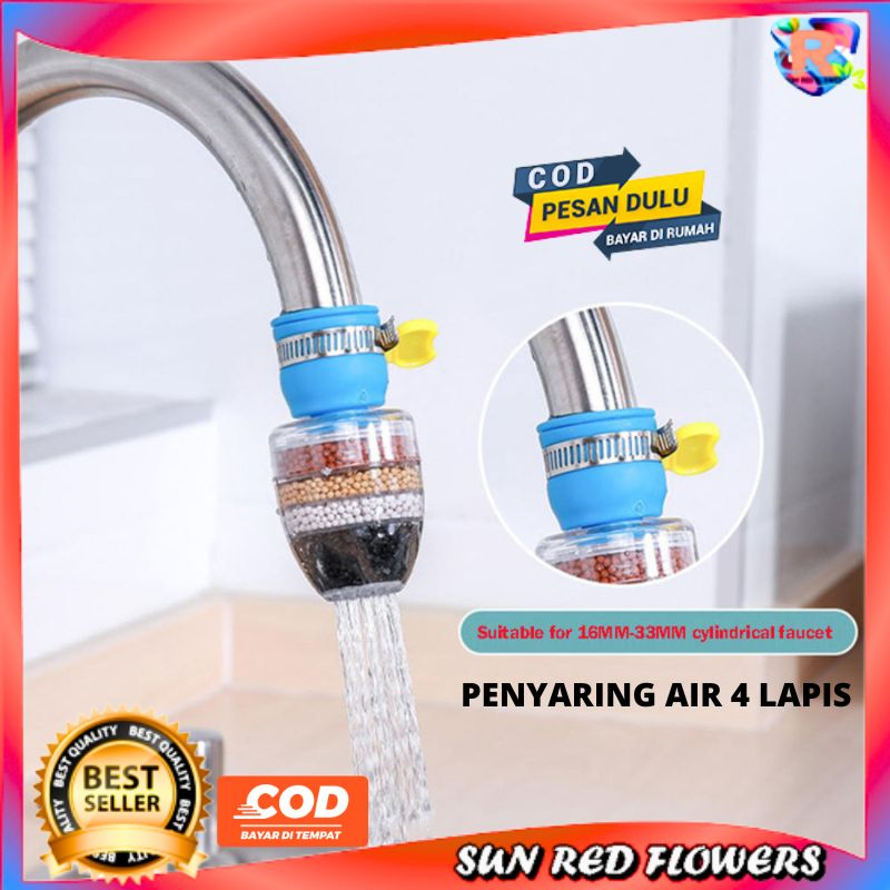 SRF - Saringan Air Kran 4 Lapis Batu Penyaring Filter Berkualitas 6x Penyaringan Air