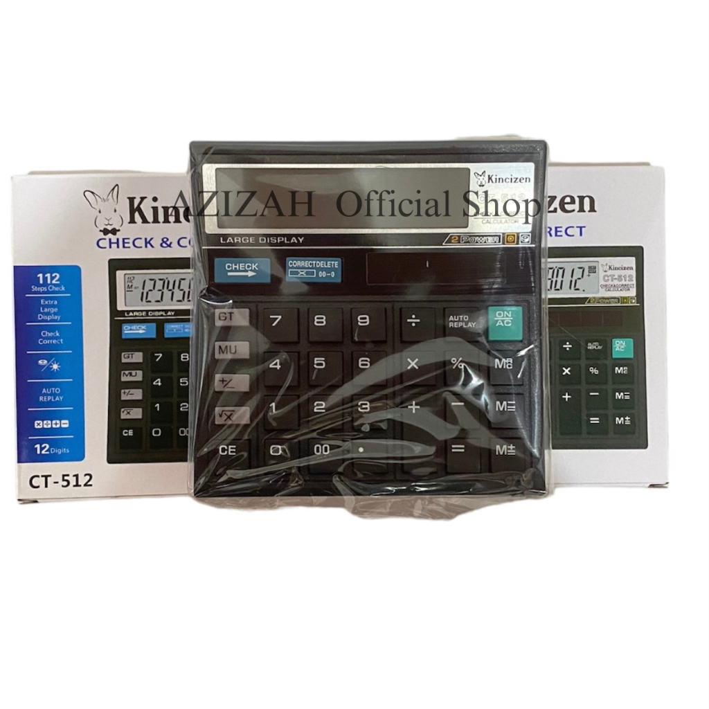 

KALKULATOR KINCIZEN CT 512 12 Digit - CALCULATOR KINCIZEN MURAH BAGUS