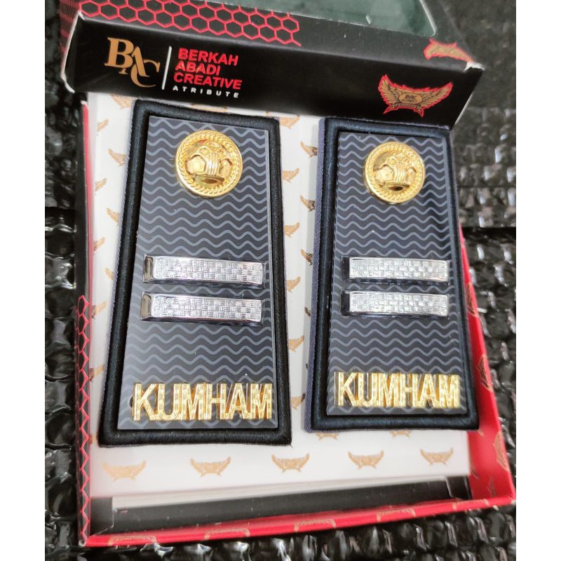 pangkat pdh kumham fol 2b terbaru akrilik MOTIF sesuai PERMENKUMHAM BY bac atribut