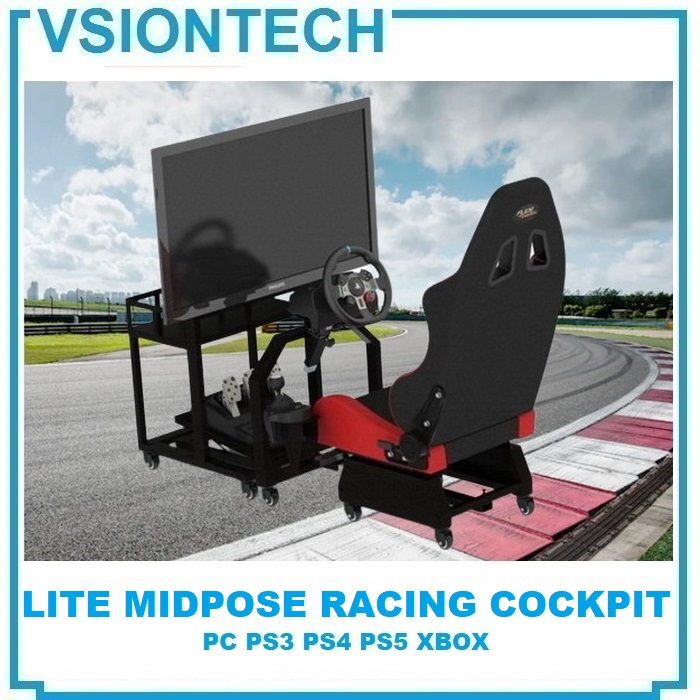 Pro Midpose Racing Seat - Kursi Cockpit Simulator Gaming PC PS3 PS4 PS5 Xbox Nintendo