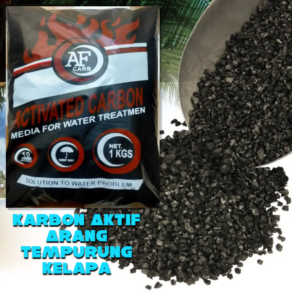 Karbon Aktif Media Alat Penyaring Penjernih Air kotor Keruh Air Sumur Kolam Aquarium Activated Carbo