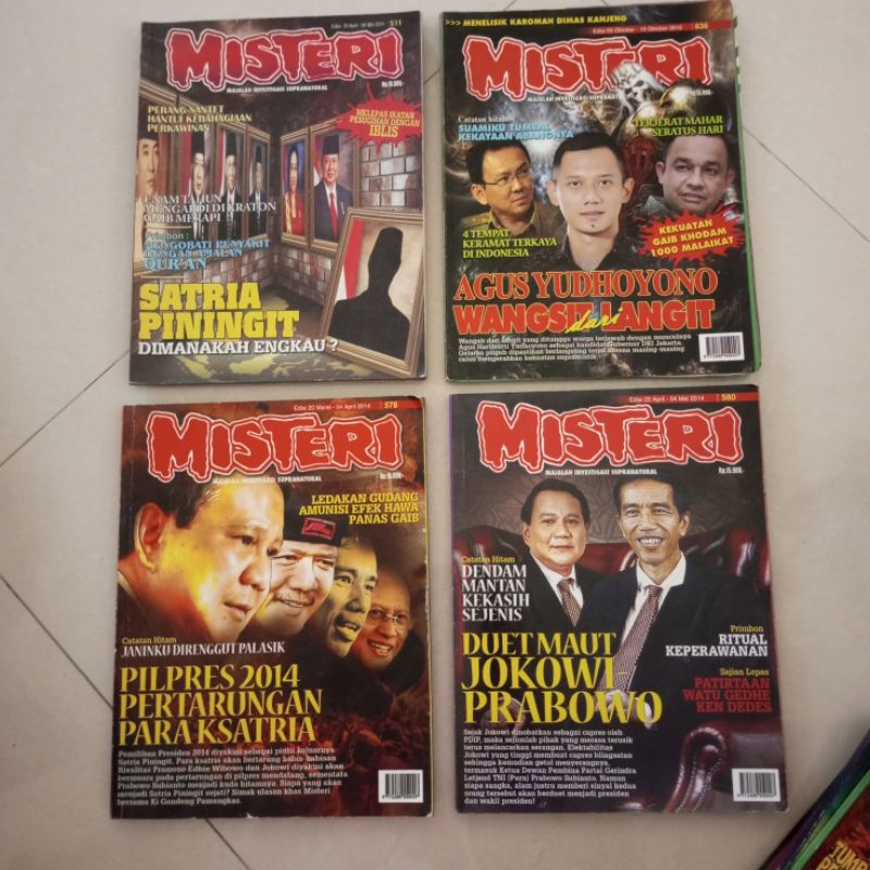 Majalah Misteri BEKAS BEBAS PILIH EDISI (KHUSUS TEMA POLITIK/TOKOH)