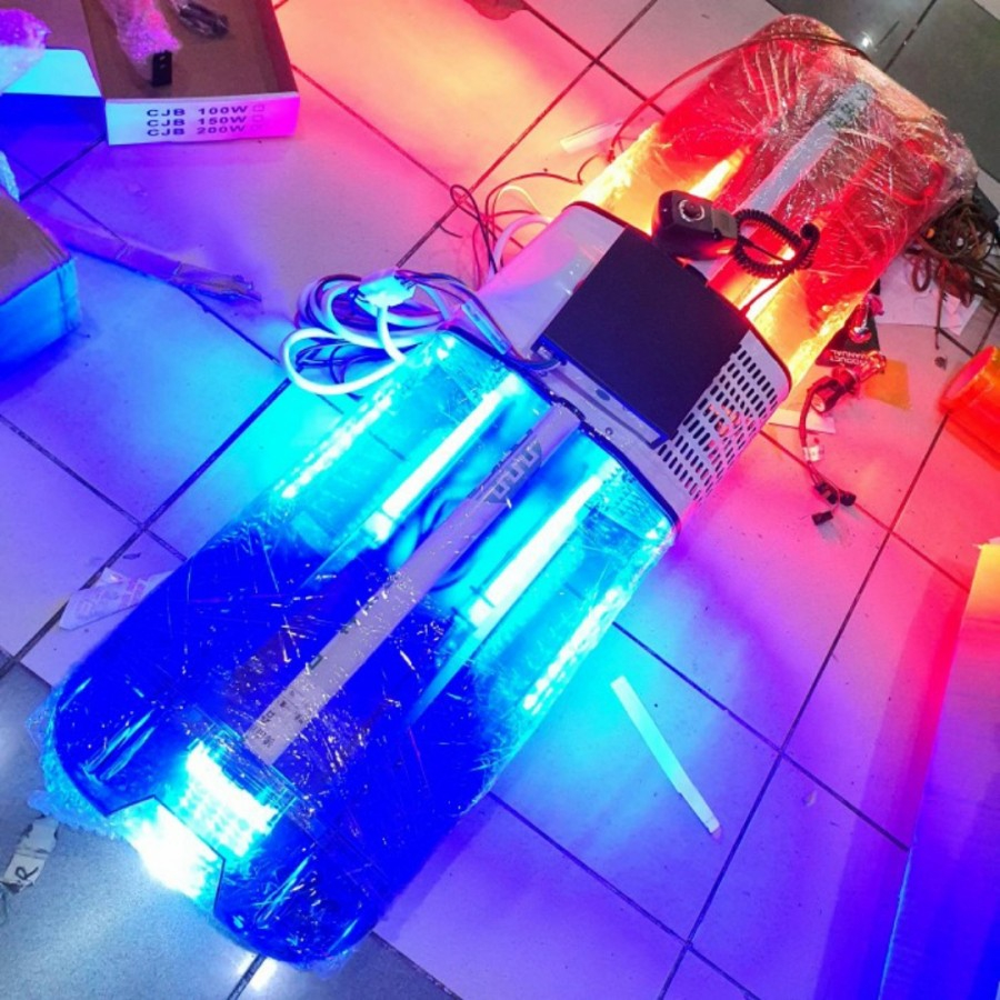 LAMPU ROTATOR LED LIGHT BAR LTF 2000 LED TOA PATWAL BIRU