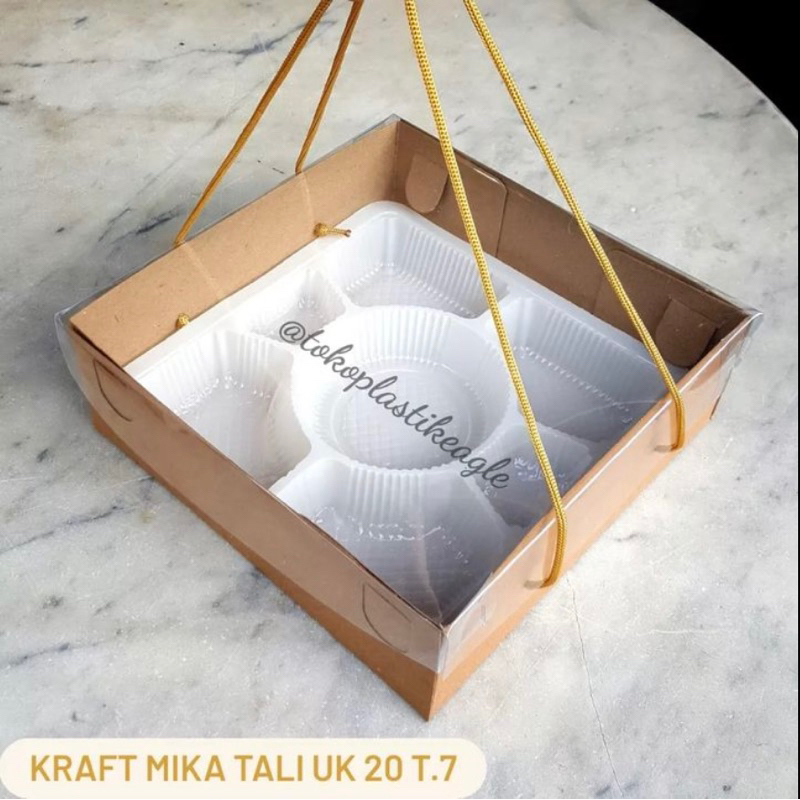 

[isi 10pcs] Dus Kraft Mika Tali Uk 20x20x7cm / 20x20x10cm