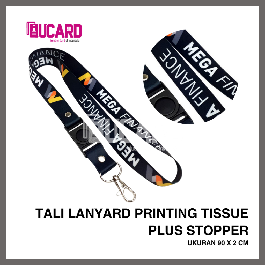 

CUSTOM TALI LANYARD PEGAWAI PANITIA EVENT / TALI ID CARD PRINTING TISU 2CM PLUS STOPPER